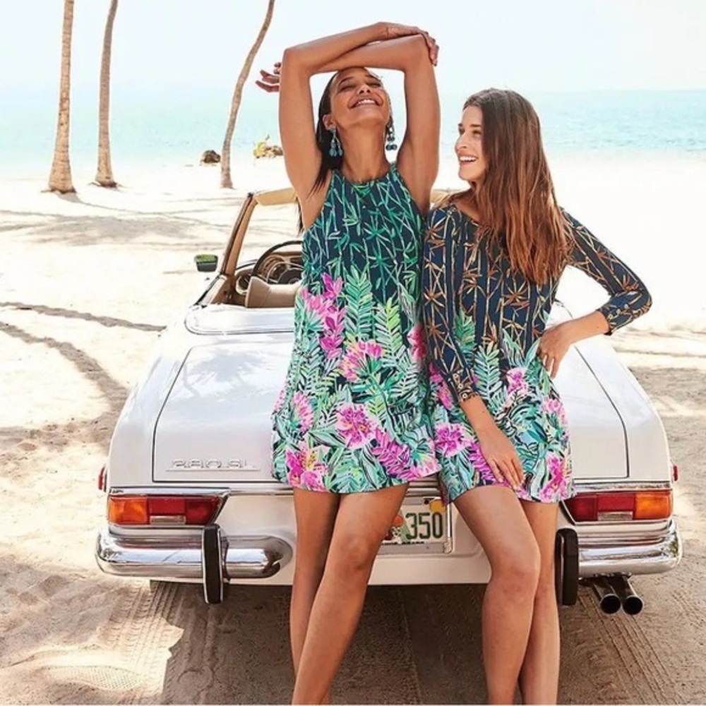 Lilly Pulitzer Jackie Silk Shift Dress In Multi Slathouse Soiree